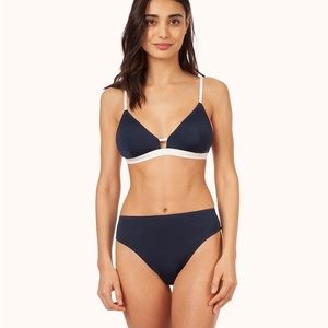Lively “the bralette” bikini top in navy and white!